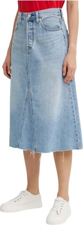 Levi's Dames, Rokken, Blauw, Maat: W25 Denim