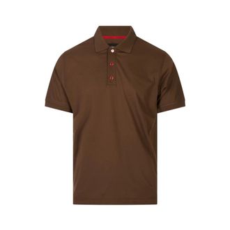 Kiton Polo Shirts, male, Brown, Size: 2XL Jersey Polo Shirt