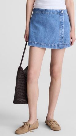 Madewell Denim Wrap Mini Skort in Midvale Wash at Nordstrom, Size 23