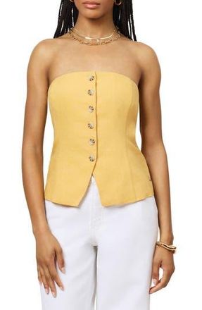 Scotch & Soda Strapless Button Vest in Ochre at Nordstrom Rack, Size X-Small