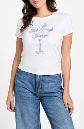 Guess Tini Boots Bling Graphic T-Shirt in White at Nordstrom, Size Small