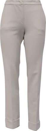 Armani Collezion Slim Pants in White Cotton