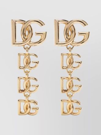 Dolce & Gabbana logo pendant long earrings