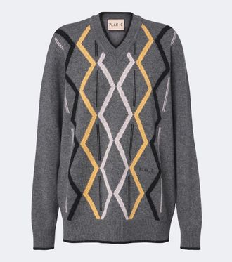 Plan C Jersey Argyle de lana y cachemir