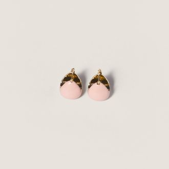 Miu Miu Enameled metal earrings