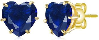 Rachel Glauber 14K Plated Cz Stud Earrings