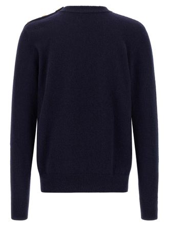 Balmain Mens Blue Cashmere Cardigan Clothing