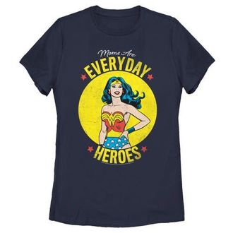 Wonder Woman Womens Wonder Woman Moms Are Everyday Heroes Graphic T-Shirt in Navy Blue at Nordstrom, Size X-Large