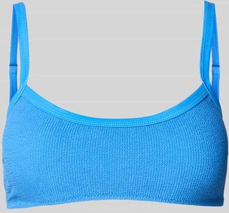 Jake*s Casual Bustier-Bikini-Oberteil in Crinkle-Optik in Royal, Gr&ouml;&szlig;e XL