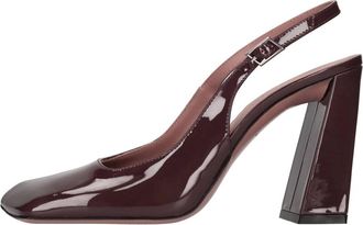 Amina Muaddi Met hak Bordeaux - Dames - Pumps - Rood - 41 EU - Leer - Schoenen