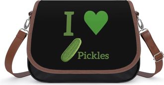 Generic I Love Pickles Fashion Womens Crossbody Bags Novelty Handbag Shoulder Bag Purse