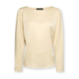 Elena Miro Camiseta bimat&eacute;rica en viscosa - Tops - Mujer - Beige - 2XL