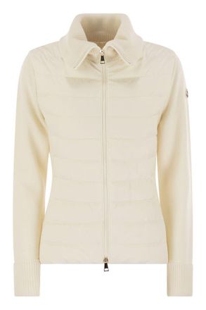 Moncler Padded Wool Cardigan With Zip