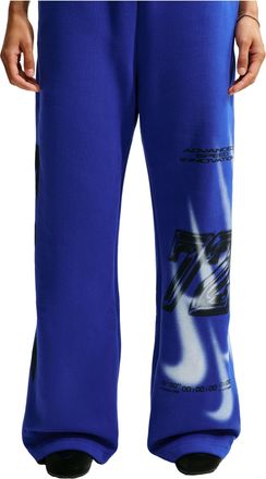 Nike (WMNS) Nike Studio Fleece Medium Weight Oversized High-Rise Straight-Leg Graphic Pants Old Royal Sail IV4956-417