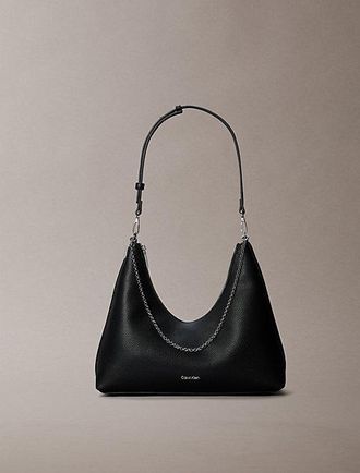Calvin Klein Pebbled Jewellery Chain Hobo Bag