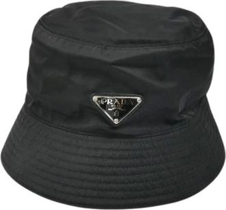 Prada Pre-owned Accessories, male, Black, Size: ONE SIZE Pre-owned Re-Nylon Hat