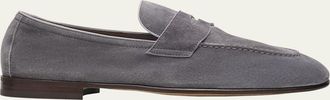 Brunello Cucinelli Mens Suede Penny Loafers