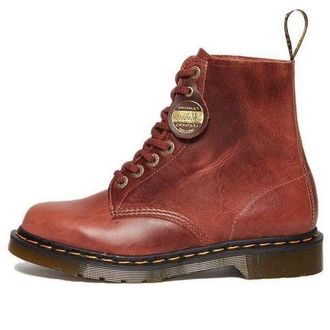 Dr. Martens 1460 Pascal Made in England Denver Leather Lace Up Boots Brown 30576293