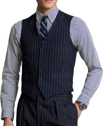 Ralph Lauren Polo Ralph Lauren Navy Pinstripe Waistcoat Size M