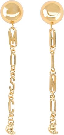 Moschino Linked Letters Gold Tone Earrings