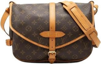 Louis Vuitton Pre-owned Saumur 25 - Dames - Vintage Schoudertas - Bruin - ONE Size - Leer - Vintage