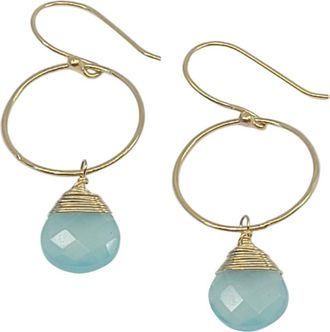 A Blonde and Her Bag Yuliya Earring in Chalcedony