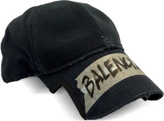 Balenciaga Hats & Caps, male, Black, M, Masking Tape Cap