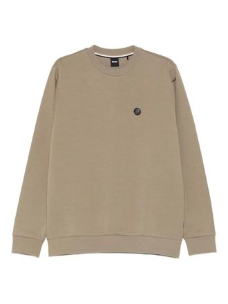 BOSS crew-neck sweatshirt - men - Cotton/Polyester - M - Green