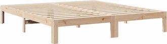 vidaXL Vidaxl - Bed Frame without Mattress 180x200 cm Super King Solid Wood Pine