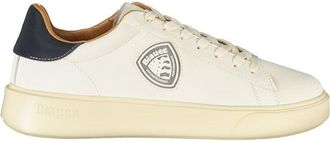 Blauer Witte Polyester Heren Sneakers