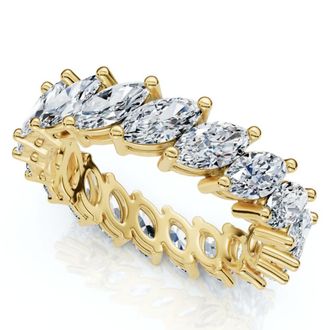 Pompeii3 3Ct Marquise Diamond Eternity Ring 14k Gold Lab Grown