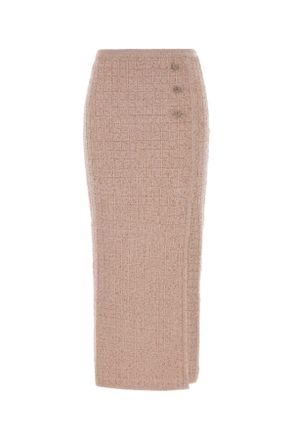Alessandra Rich Pink Boucle Skirt