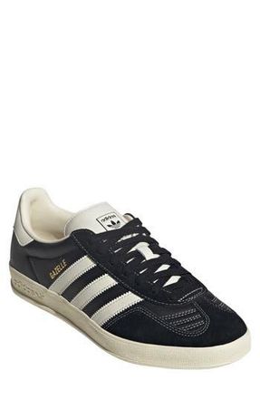 adidas Gazelle Indoor Sneaker in Black/Cream White/Gold at Nordstrom Rack, Size 7