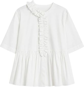 Max Mara Overhemden, Dames, Wit, S, Katoen, Musa Shirt