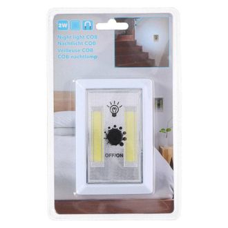 Trade Shop Trade Shop Traesio - Trade Shop - Luce Notturna 2xcob 2 W Da Notte Buio Sicurezza Interruttore Regolabile
