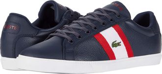 Lacoste Mens Lace Up Sneaker, Navy/White, 9.5 UK