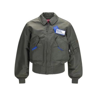 GR10K Bomber Jackets, male, Green, Size: XL Cwu-45 Bomber Jacket