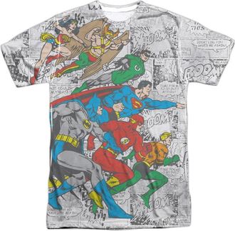 Gildan DC Comics Face Off Short Sleeve Adult Poly Crew Tee / T-Shirt