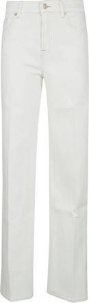7 For All Mankind Lotta Wide Leg Jeans - Dames - Regular Fit Jeans - Wit - W28 - Katoen - Jeans