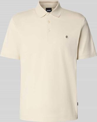 HUGO BOSS Regular Fit Poloshirt aus reiner Baumwolle in Offwhite, Größe XL