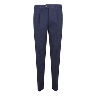 Brunello Cucinelli Brunello Cucinelli, Chinos, male, Blue, Size: L Garment-dyed Gabardine Trousers