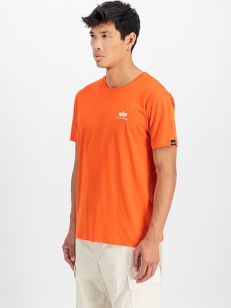 Alpha Industries T-Shirt ALPHA INDUSTRIES Basic T-Shirt SL, Herren, Gr. XL, orange (boost orange), Obermaterial: 100% Baumwolle, Shirts T-Shirt
