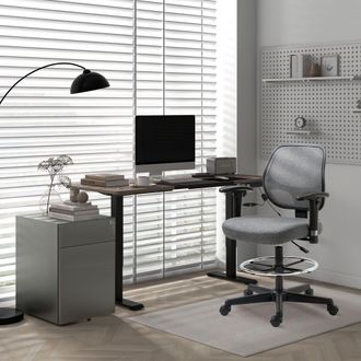 Vinsetto Height Adjustable Electric Standing Desk Stand Up Desk for Home Office in Black