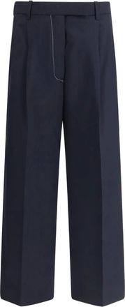 Thom Browne Pantaloni dritti a vita alta - Blu