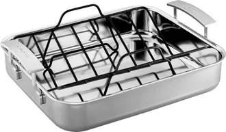 Demeyere Industry 5, Roasting Pan with Rack, 5 Ply Made in Belgium