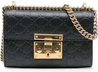 Gucci Pre-owned Gucci Small Guccissima Padlock Crossbody Ladies 409487 001998