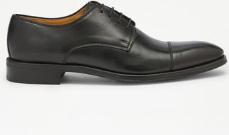 Russell & Bromley FULHAM Mens Black Leather Toe Cap Derby Shoes