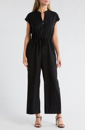 Ellen Tracy Crinkle Jumpsuit in Black at Nordstrom Rack, Size X-Small