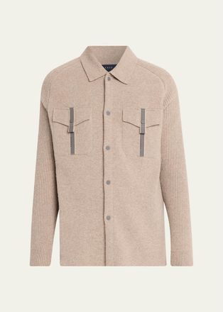 Sease Mens Wool-Cashmere Felted Overshirt
