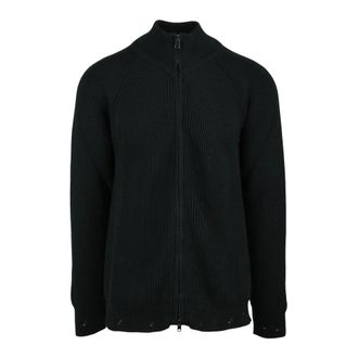 Officina36 Cardigans, male, Black, M, Cardigan con zip